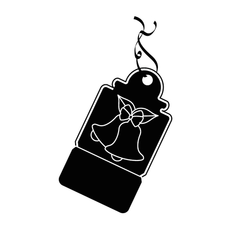 christmas tag hanging icon vector illustration designのイラスト素材