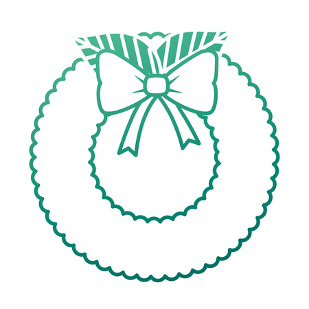 christmas crown with flowers decorative vector illustration designのイラスト素材