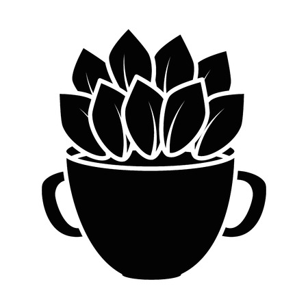 House plant in pot illustration design.のイラスト素材