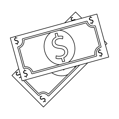 bills dollars isolated icon vector illustration designのイラスト素材