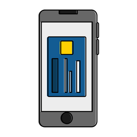 Smartphone device with credit card illustration design.のイラスト素材