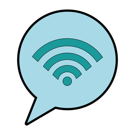 Speech bubble with wifi signal vector illustration designのイラスト素材