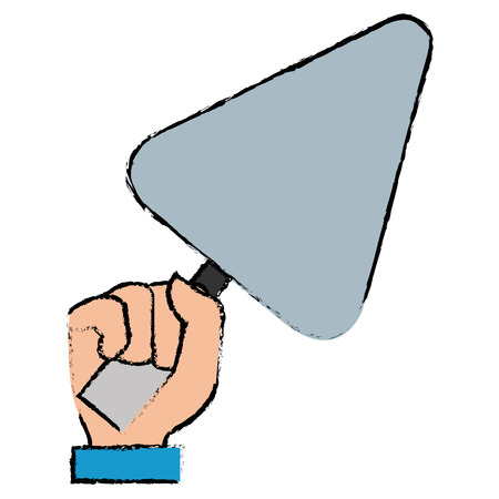 hand with spatule isolated icon vector illustration designのイラスト素材