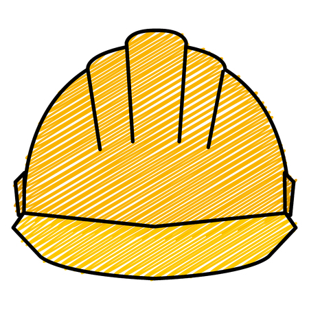 helmet construction isolated icon vector illustration designのイラスト素材