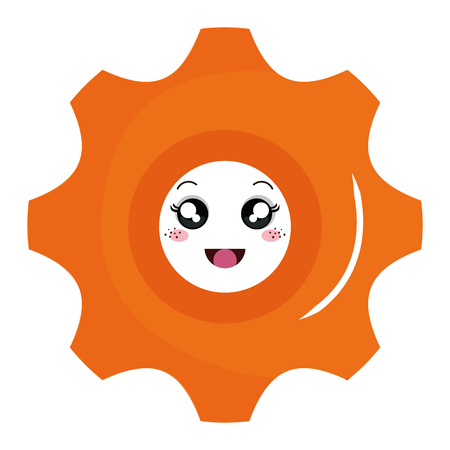 gear machine  character vector illustration designのイラスト素材