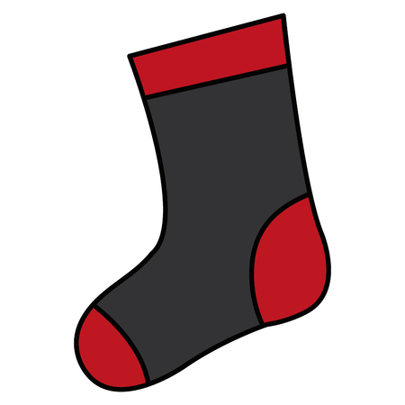 christmas sock decorative icon vector illustration designのイラスト素材