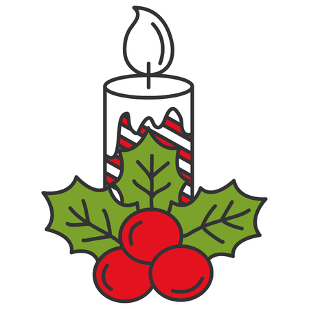 christmas candles decorative icon vector illustration designのイラスト素材
