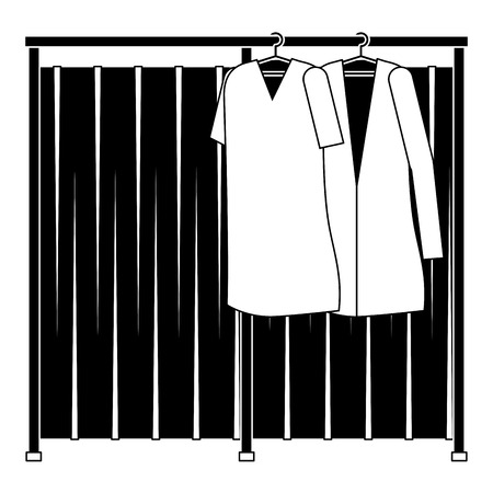 Doctor and patient coats hanging icon  illustration designのイラスト素材