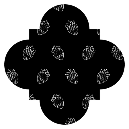 Frame with blackberries pattern background vector illustration designのイラスト素材