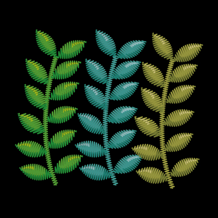 beautiful leafs decoration icon vector illustration designのイラスト素材