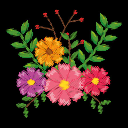 Beautiful floral decoration icon vector illustration design.のイラスト素材