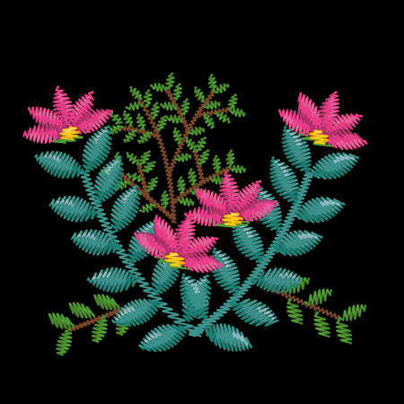 Beautiful floral decoration icon vector illustration design.のイラスト素材