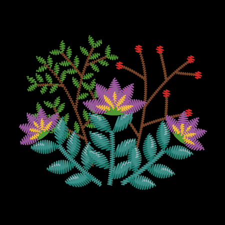 Beautiful floral decoration icon vector illustration design.のイラスト素材