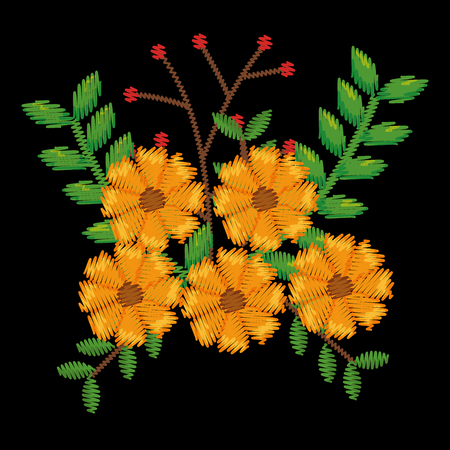 Beautiful floral decoration icon vector illustration design.のイラスト素材