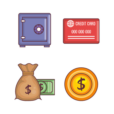 Save money set collection icons vector illustration design.のイラスト素材