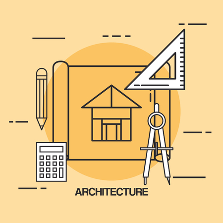 Architectural design set icons vector illustration design.のイラスト素材