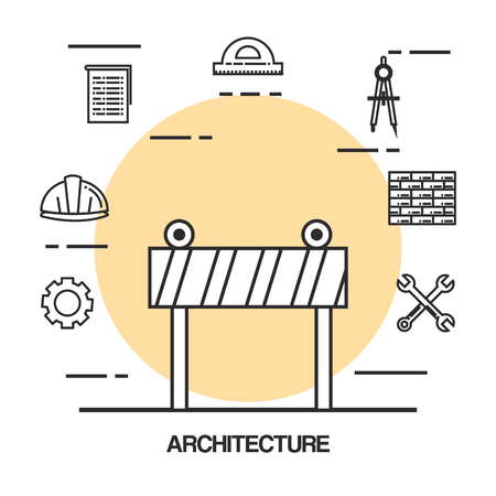 Architectural design set icons vector illustration design.のイラスト素材