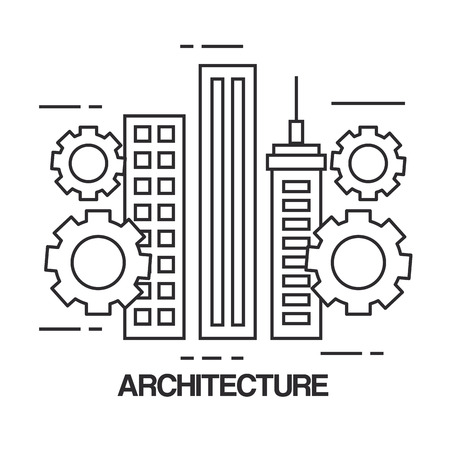 architectural design set icons vector illustration designのイラスト素材