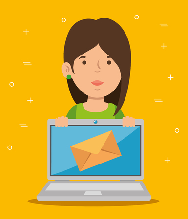 Email marketing internet advertising concept vector illustration graphic design.のイラスト素材