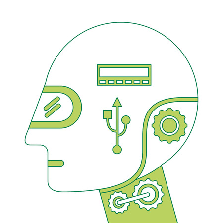 Humanoid robot iconのイラスト素材