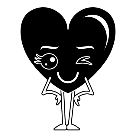 heart love happy kawaii character vector illustration designのイラスト素材