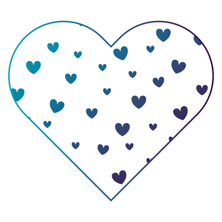 heart frame with hearts pattern background vector illustration designのイラスト素材
