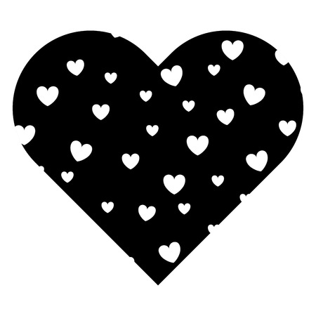 heart frame with hearts pattern background vector illustration designのイラスト素材