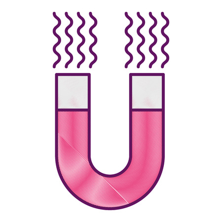 magnet attraction device symbol isolated vector illustrationのイラスト素材