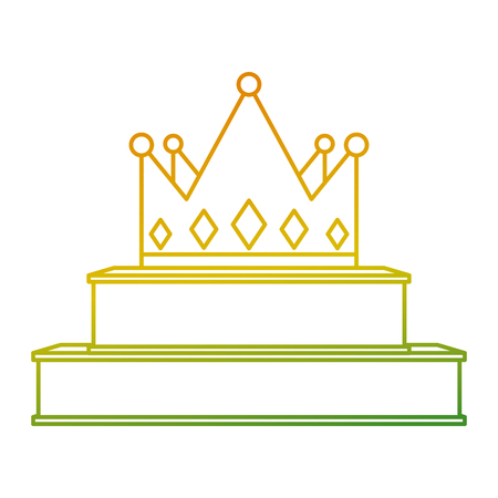 crown on podium success winner vector illustrationのイラスト素材