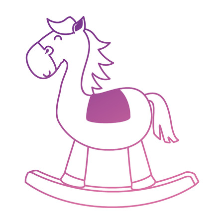 A cute horse toy isolated icon vector illustration designのイラスト素材