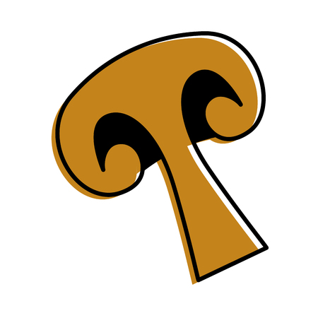 mushroom vegetable vegetarian diet icon vector illustrationのイラスト素材