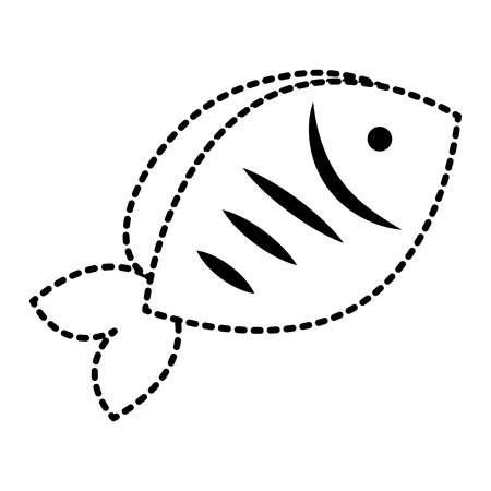 Fish seafood fresh nutrition icon vector illustrationのイラスト素材