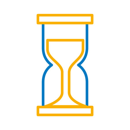 Business hour glass clock time vector illustration