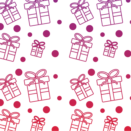 christmas seamless pattern with presents celebration vector illustrationのイラスト素材