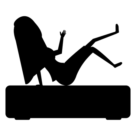 woman posing on sofa vector illustration designのイラスト素材