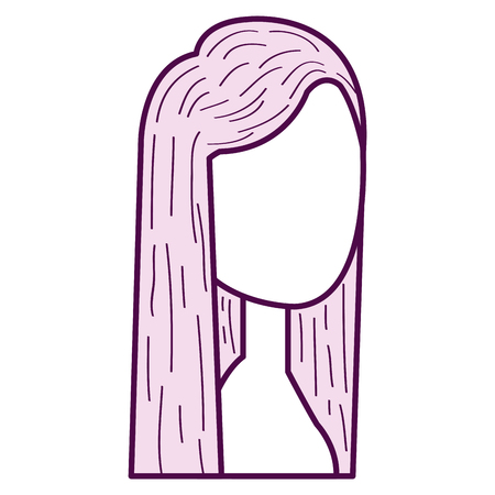 beautiful woman shirtless avatar character vector illustration designのイラスト素材