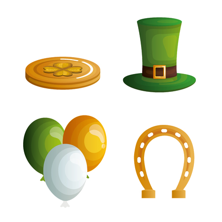 saint Patrick's day set icons vector illustration design.のイラスト素材