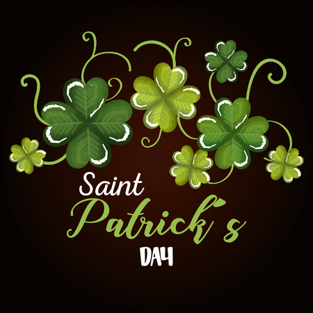 happy saint Patrick's day celebration vector illustration design.のイラスト素材