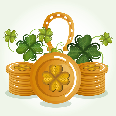 happy saint patricks day celebration vector illustration designのイラスト素材