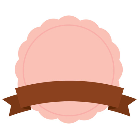 badge emblem banner ribbon empty vector illustrationのイラスト素材