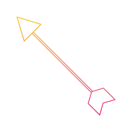 Arrow ethnic tribal image design. Vector illustration line color.のイラスト素材