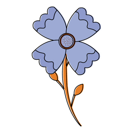 Flower with stem icon image. Vector illustration design.のイラスト素材