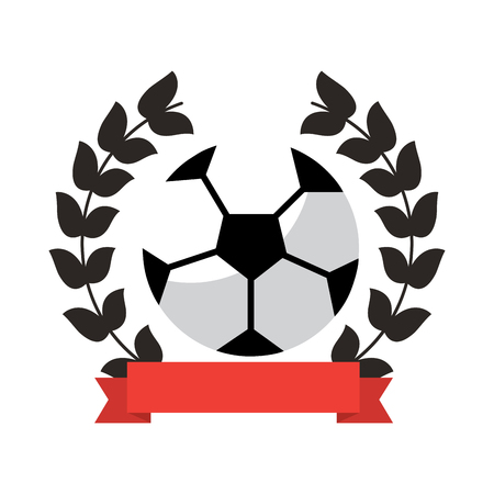 ball football soccer emblem image vector illustration design のイラスト素材