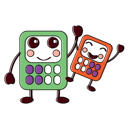 calculators school supplies  icon image vector illustration designのイラスト素材