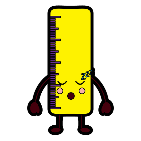 Ruler sleep school supplies icon image. Vector illustration design.のイラスト素材