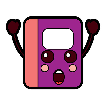 notebook excited school supplies icon image vector illustration designのイラスト素材