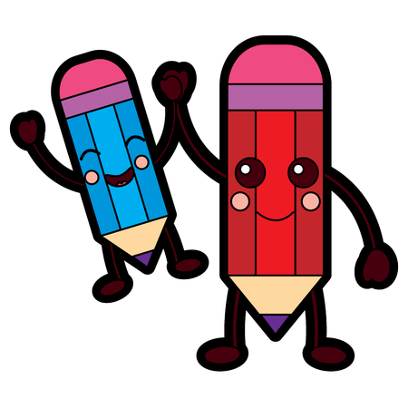 Pencils school supplies icon image vector illustration design.のイラスト素材