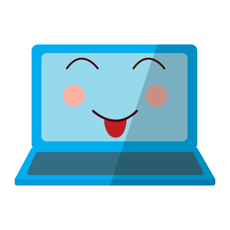 laptop computer character screen vector illustrationのイラスト素材