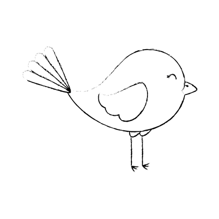 cute bird isolated icon vector illustration designのイラスト素材