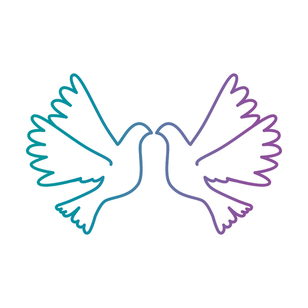 doves flying isolated icon vector illustration designのイラスト素材